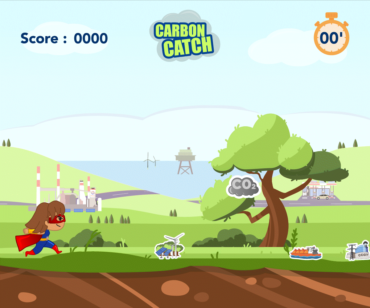 Exemple d'ecran du jeu Crabon Catch en GIF