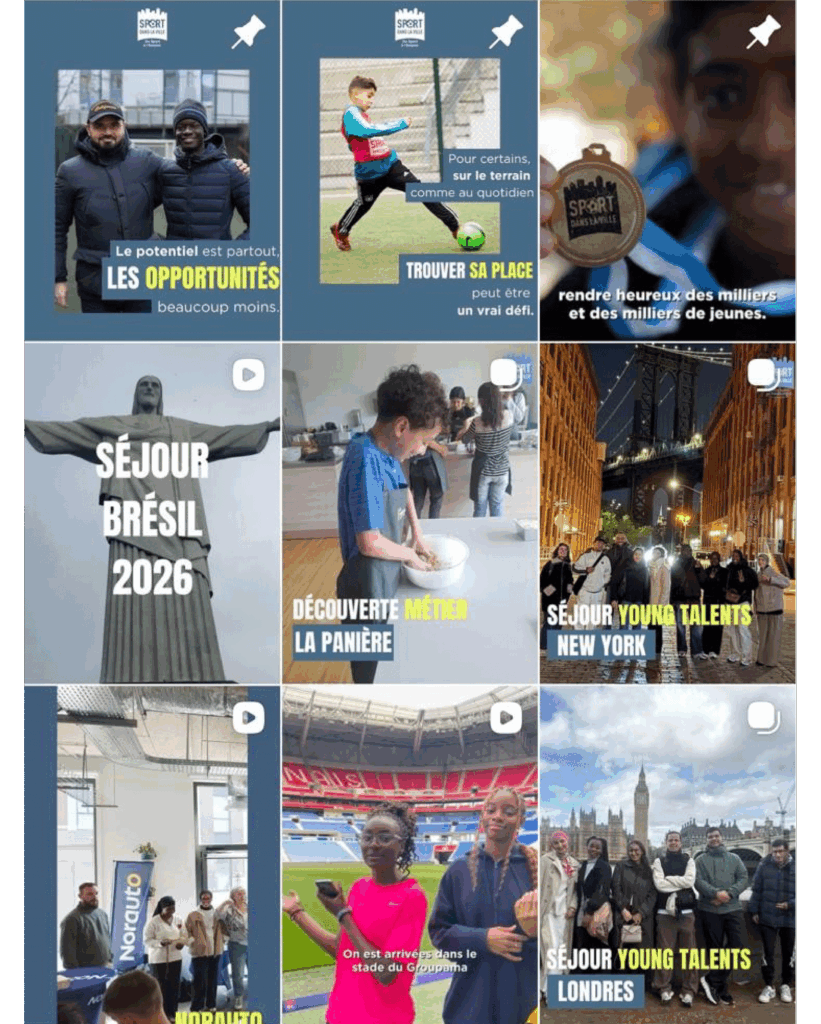 Grille actuelle Instagram Sport dans la Ville