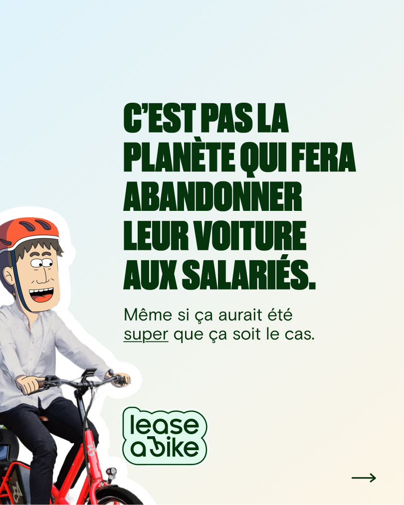 Post Linkedin Lease a Bike Délaisser voiture 01